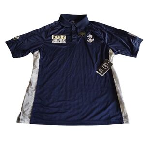 Colosseum Large Navy Annapolis Polo Shirt
